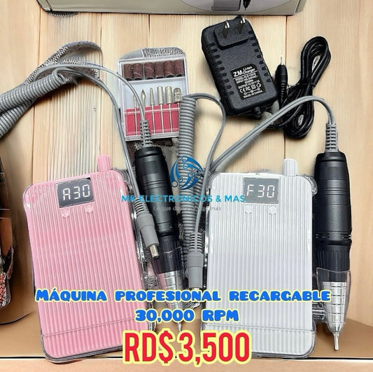 Máquina de uñas profesional Recargable Abby01 30,000 RPM