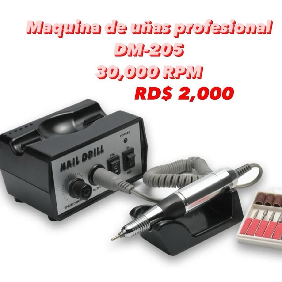 Máquina de uñas Profesional DM205 30,000 RPM