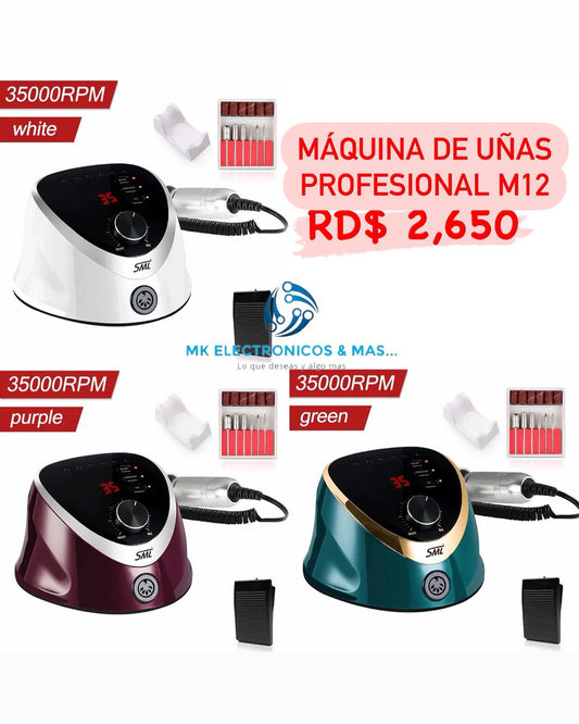 Máquina de uñas profesional SML M12 35,000 RPM